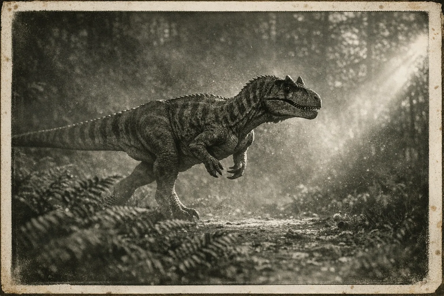 Allosaurus — Archive Plate: Collector's silver-gelatin expedition plate