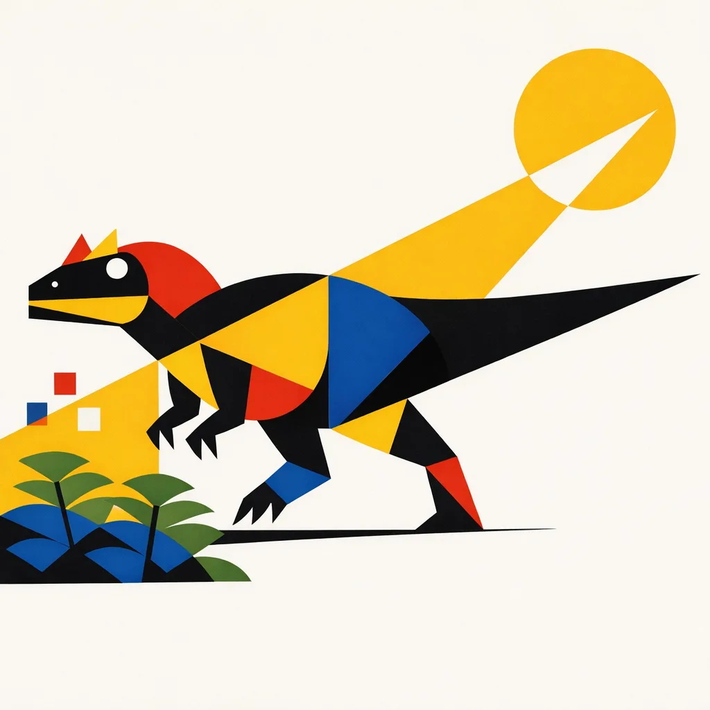 Allosaurus — Bauhaus: Modernist geometric reduction
