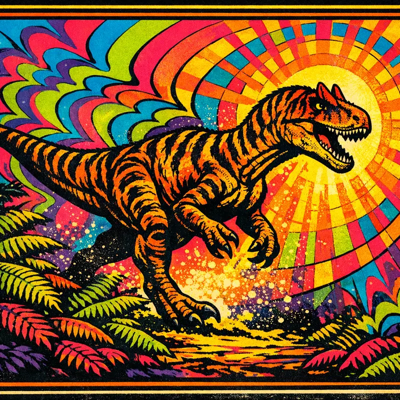 Allosaurus — Neon Pop