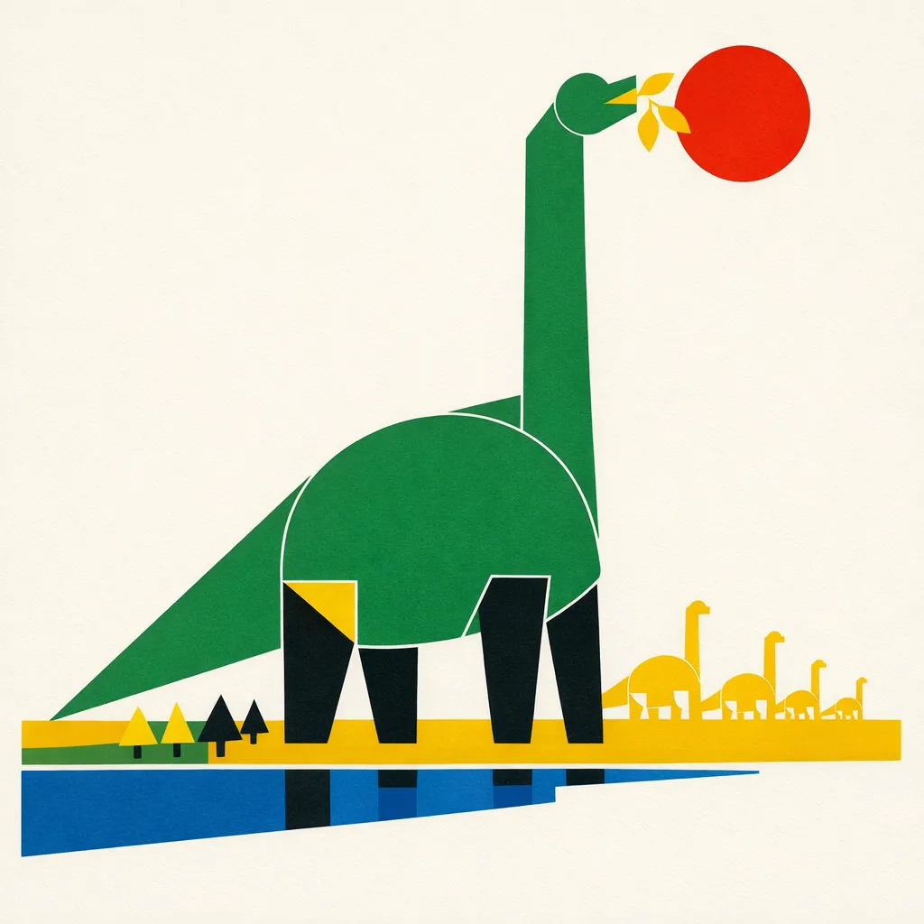 Brachiosaurus — Bauhaus: Modernist geometric reduction