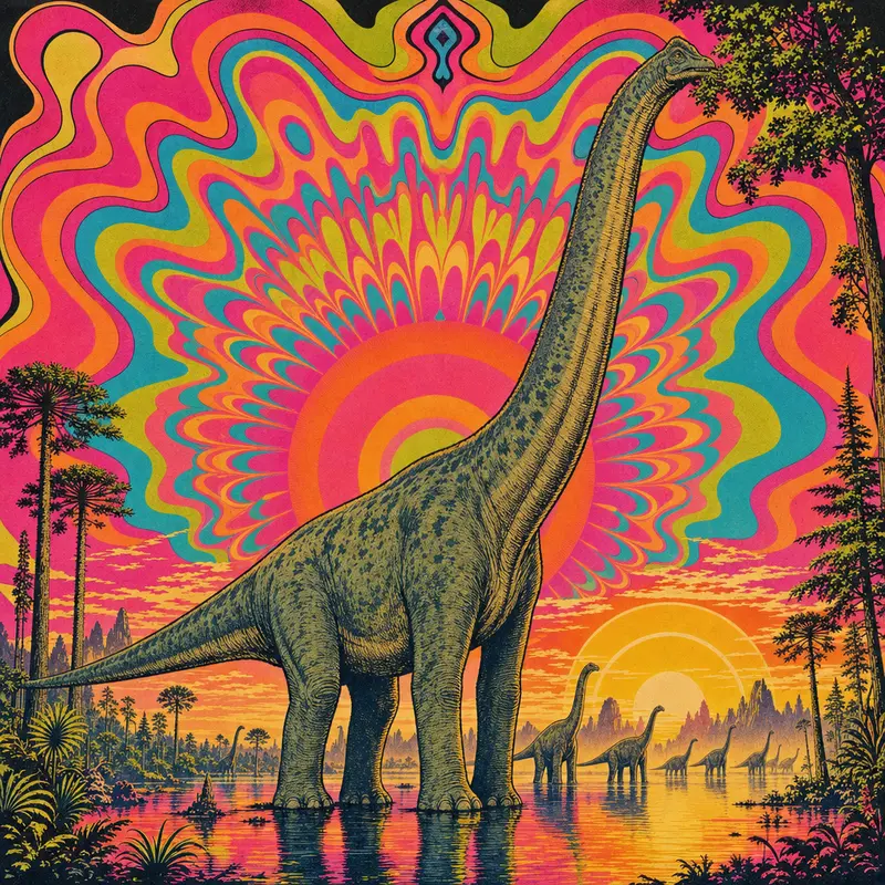 Brachiosaurus — Neon Pop
