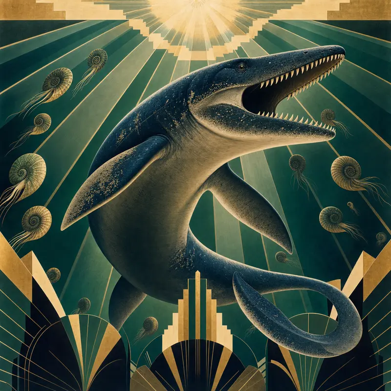 Mosasaurus — Art Deco