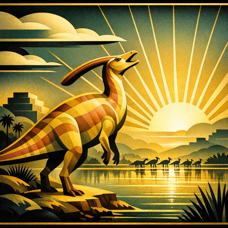 Parasaurolophus — Art Deco