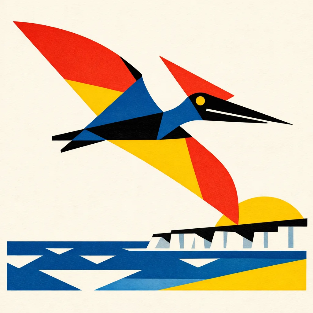 Pteranodon — Bauhaus: Modernist geometric reduction