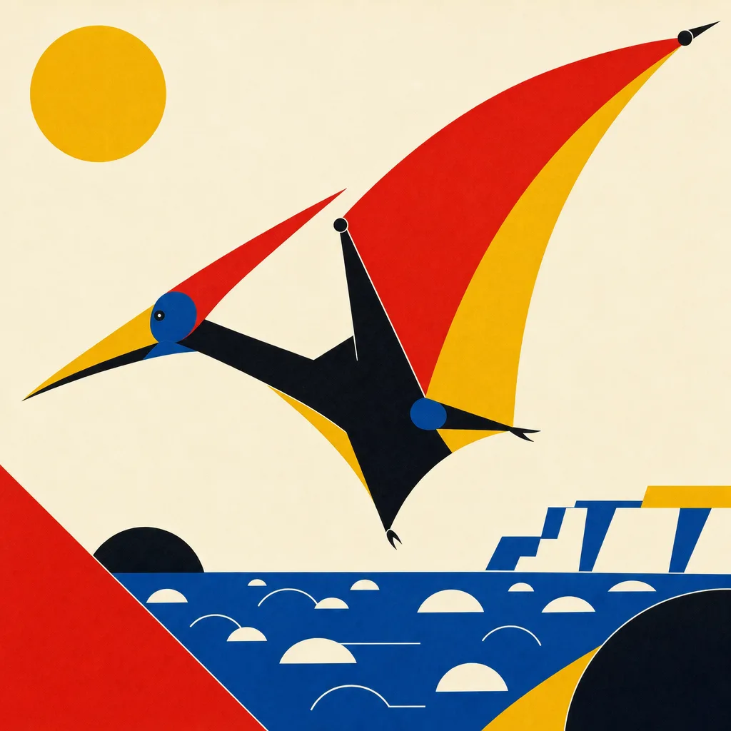 Pteranodon — Bauhaus: Modernist geometric reduction · alternate