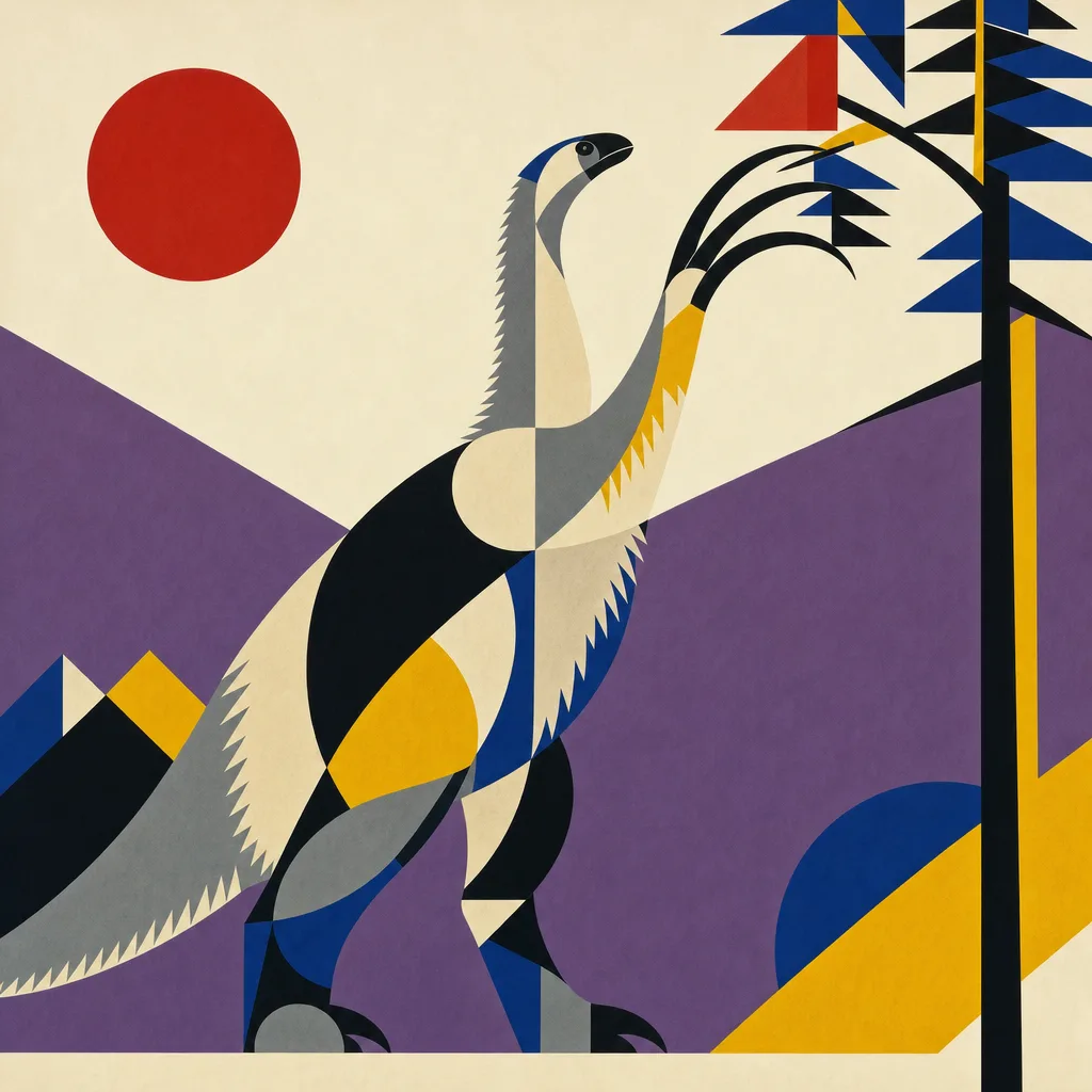 Therizinosaurus — Bauhaus: Modernist geometric reduction · alternate