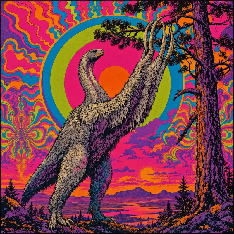 Therizinosaurus — Neon Pop