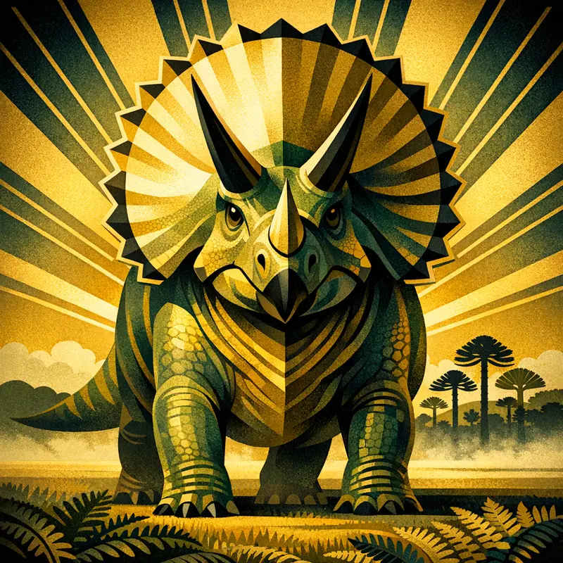 Triceratops — Art Deco