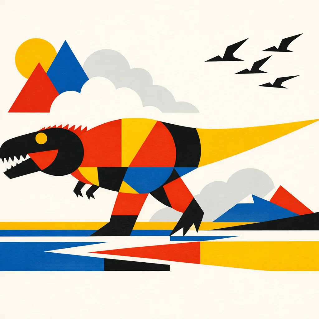 T. rex — Bauhaus: Modernist geometric reduction
